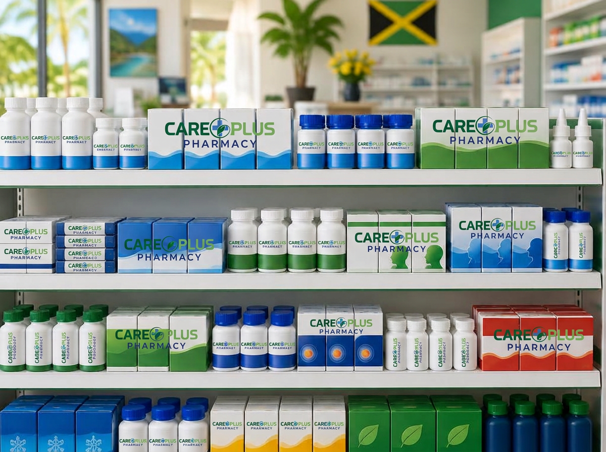 Shelves of over-the-counter medicine boxes and bottles in the pharmacy aisle